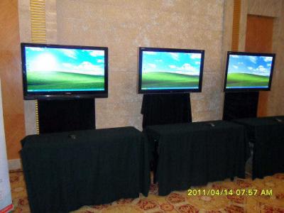 專業出租廣州一手設備: 各種尺寸電視：32寸-80寸電視，P2-P3高清LED大屏，高清無縫拼接屏46-55寸、投影、觸